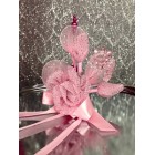Pink Acrylic Flower with Tulle Corsage All Purpose Craft Flower 